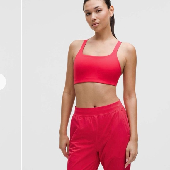 lululemon athletica Other - Lululemon Ultralu Square-Neck Workout Bra *Medium Support, B/C Cup Red Glow